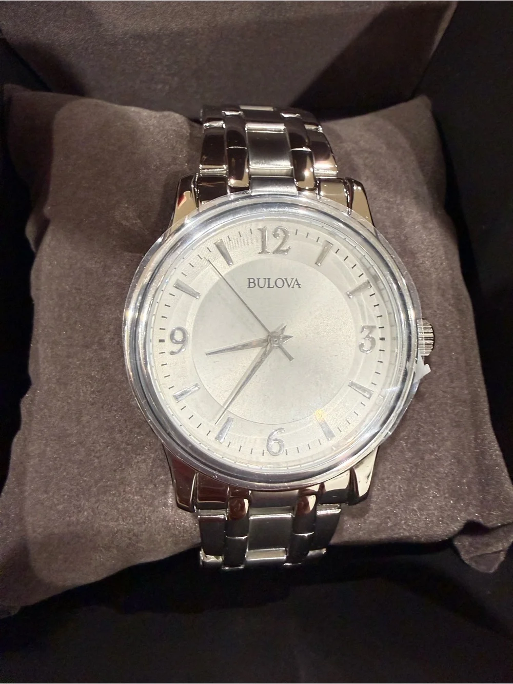 Bulova Gray Box with Gold Logo